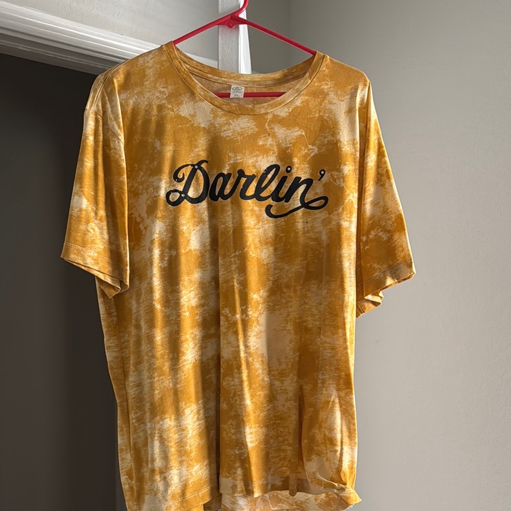 Yellow Tie-Dye Graphic T-Shirt